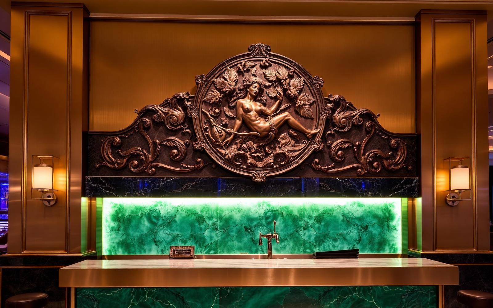 Sculptural relief commissioned for a bar elevation